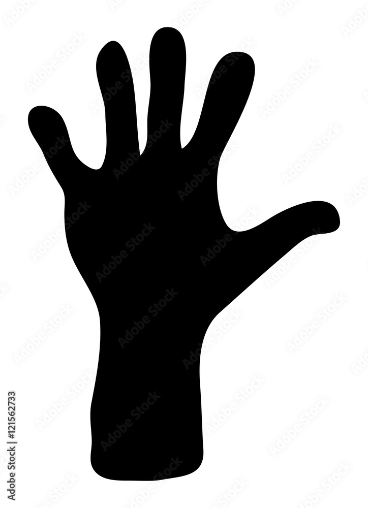 Fototapeta premium hand gesture silhouette vector symbol icon design.
