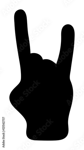 hand gesture silhouette vector symbol icon design.