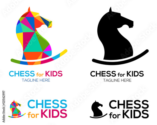 Chess Knight Horse Logo design for kids