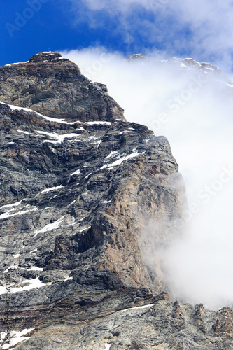 The south face of the Matterhorn/Cervino from the track to the Rifugio Duca degli Abruzzi all'Oriond/Refuge Duc des Abruzzes à l'Oriondé