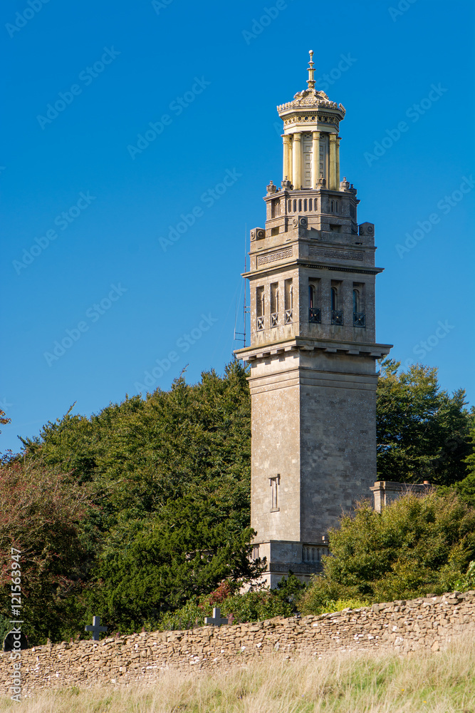 Beckford's Tower near Bath, Somerset, UK. Neo-classical style architectural folly on Lansdown Hill overlooking the UNESCO World Heritage City of Bath