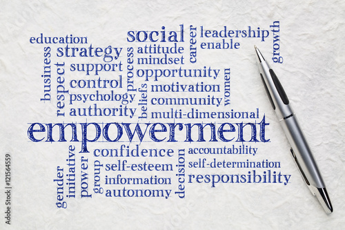 empowerment word cloud on paper