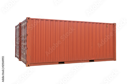 Container Cargo Delivery isolated on white background. this has clipping path.