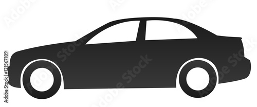 Auto Silhouette seitlich