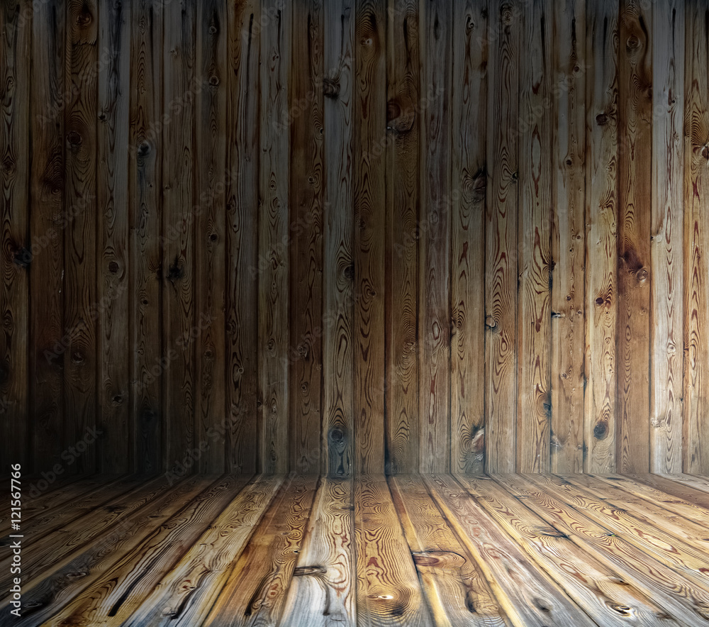 Naklejka premium old wooden interior