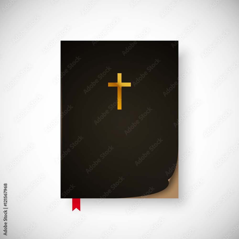 Fototapeta premium Holy Bible. Isolated on white background. Vector illustration, eps 10.