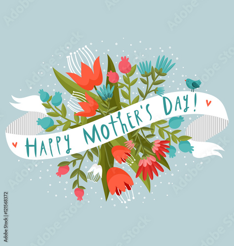 Happy Mother's Day floral greeting