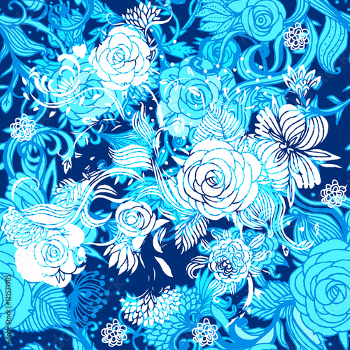 Seamless vector floral pattern