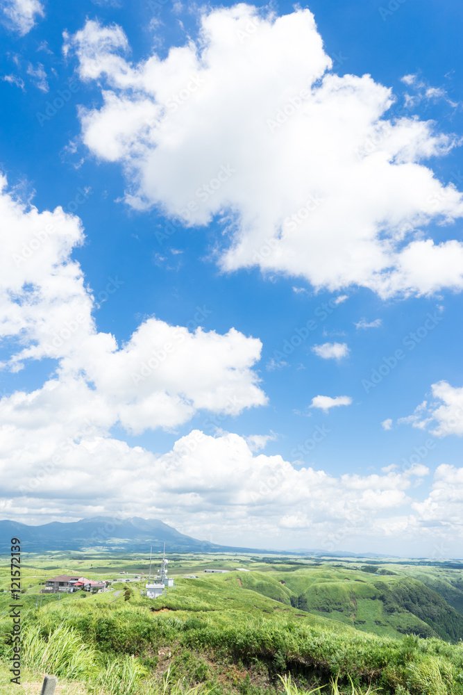 大観峰から望む阿蘇大観峰茶店方面風景 2