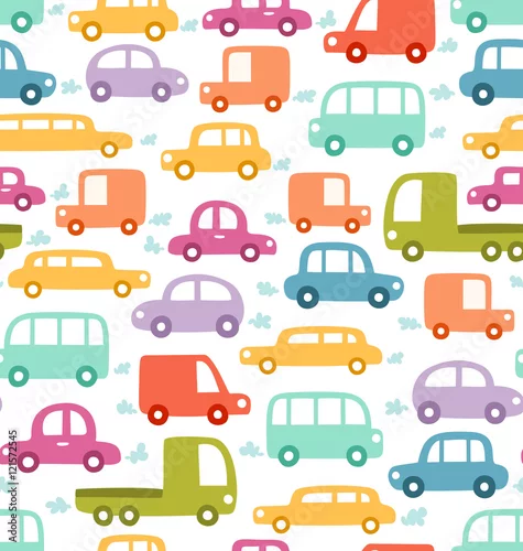 Obraz Wzór kreskówka samochody
