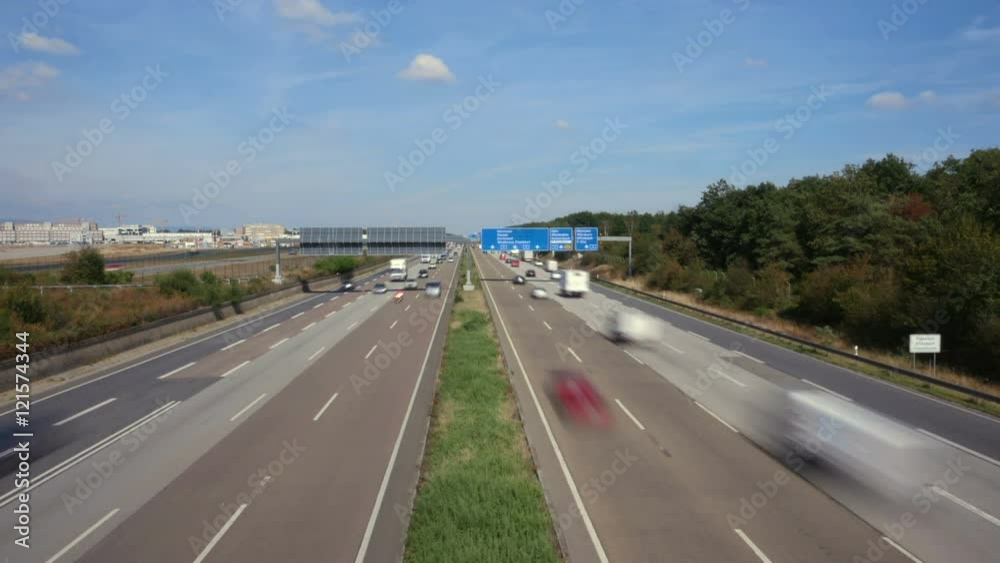 Time laps of traffic on German highway Time laps of traffic on German highway