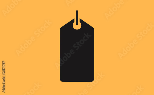 Vector price tag symbol on flat background