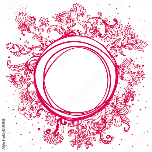 Vector floral frame