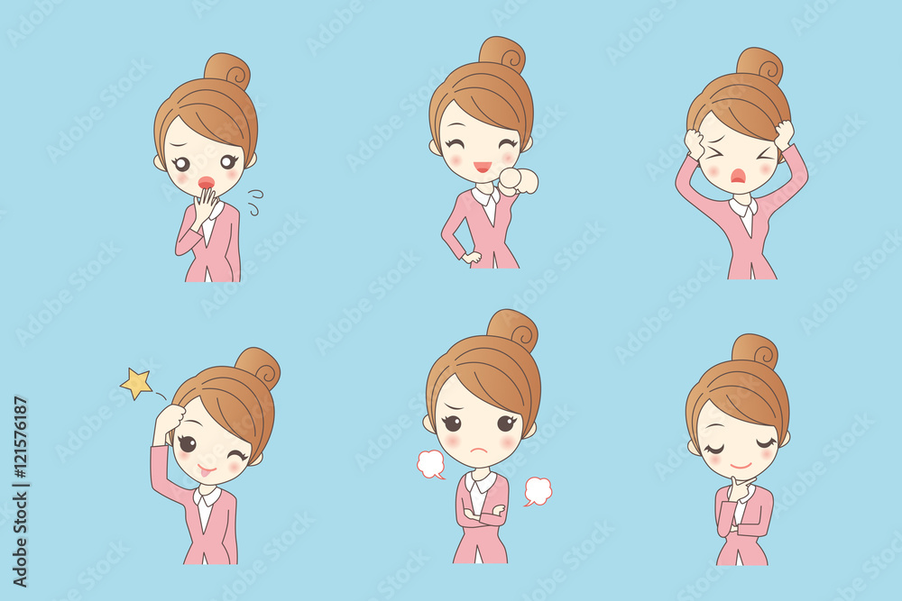 businesswoman show variety of expressions businesswoman show variety of expressions