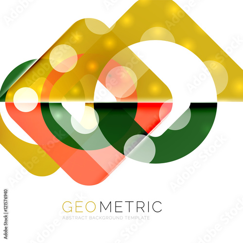 Modern abstract round shapes repititon background