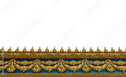Frame with Thai art wall pattern in thailand Temple