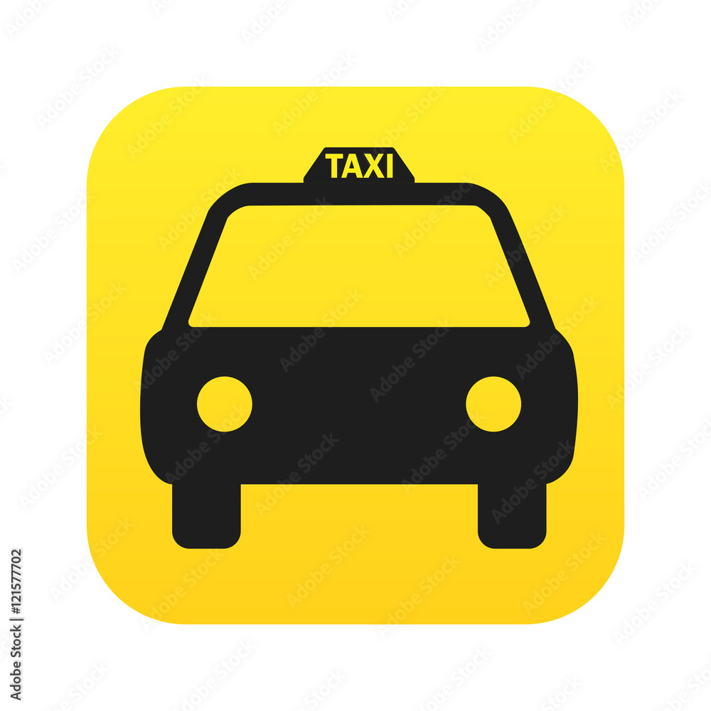 Vecteur Stock Taxi App Icon gelb | Adobe Stock