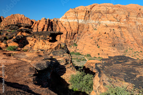 Snow Canyon State Park -Ivins -Utah. This scenic desert red rock park has numerous trails, canyons, and spectacular vistas.