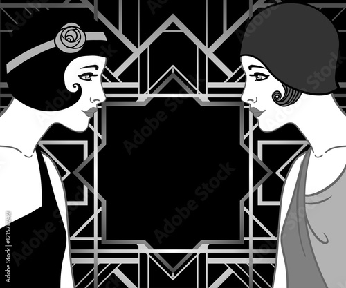 lapper girl: Retro party invitation design