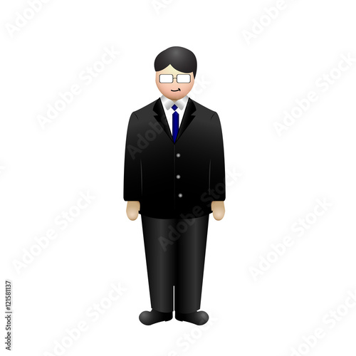 Isolated businessman