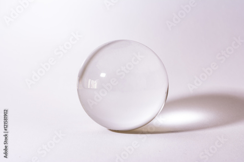 Crystal Glass Sphere Ball Transparent White Simple Object Background Light