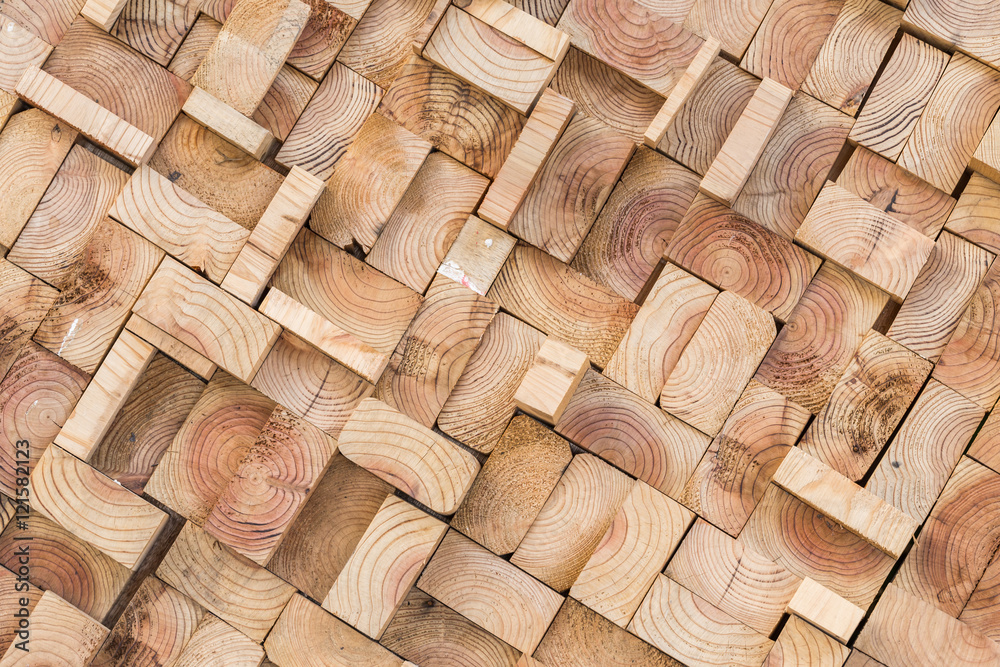 Fototapeta premium close-up of Wood texture of cut tree trunk