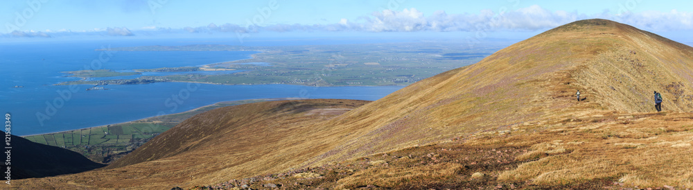 Sliabh Mis mountains overlooking Tralee Bay and Fenit, County Kerry, Ireland
