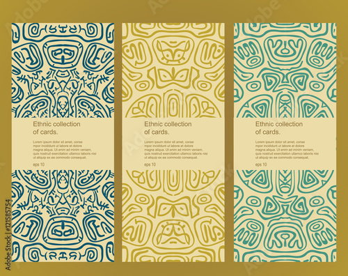 Set of Tribal Ornaments Banners