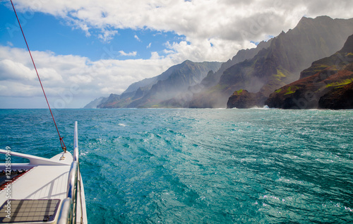 sailing, napali coast, kauai, hawaii
