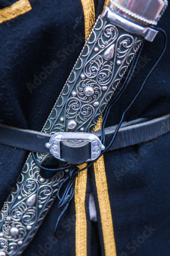 Konstfotografi Dagger - indispensable attribute of a Caucasian male dress