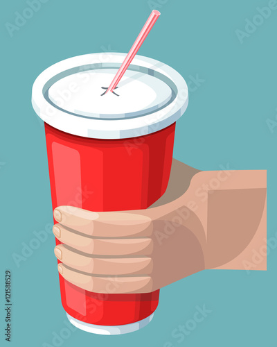 the drink takeaway,, isometric hand