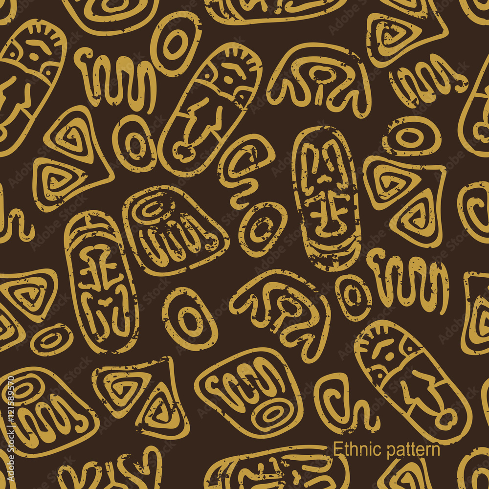 Ethnic Seamless Pattern in Tribal Style Ethnic Seamless Pattern in Tribal Style