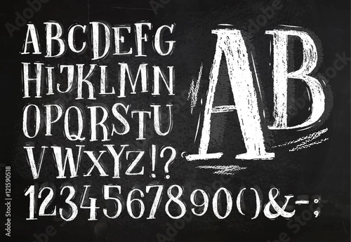 Pencil font alphabet photo