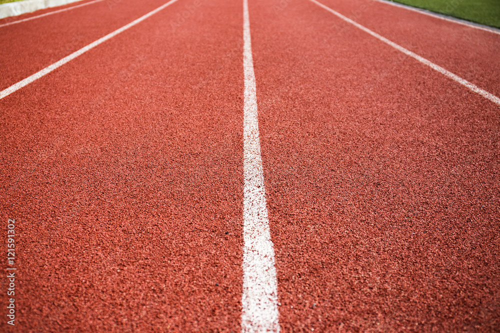 Close up of running lanes