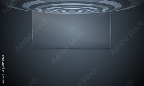 Vector abstract background with transparent circular objects and