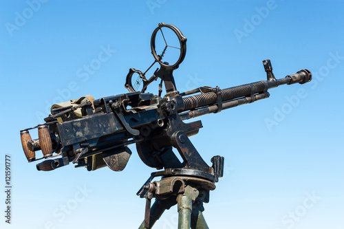 Vintage antiaircraft machinegun