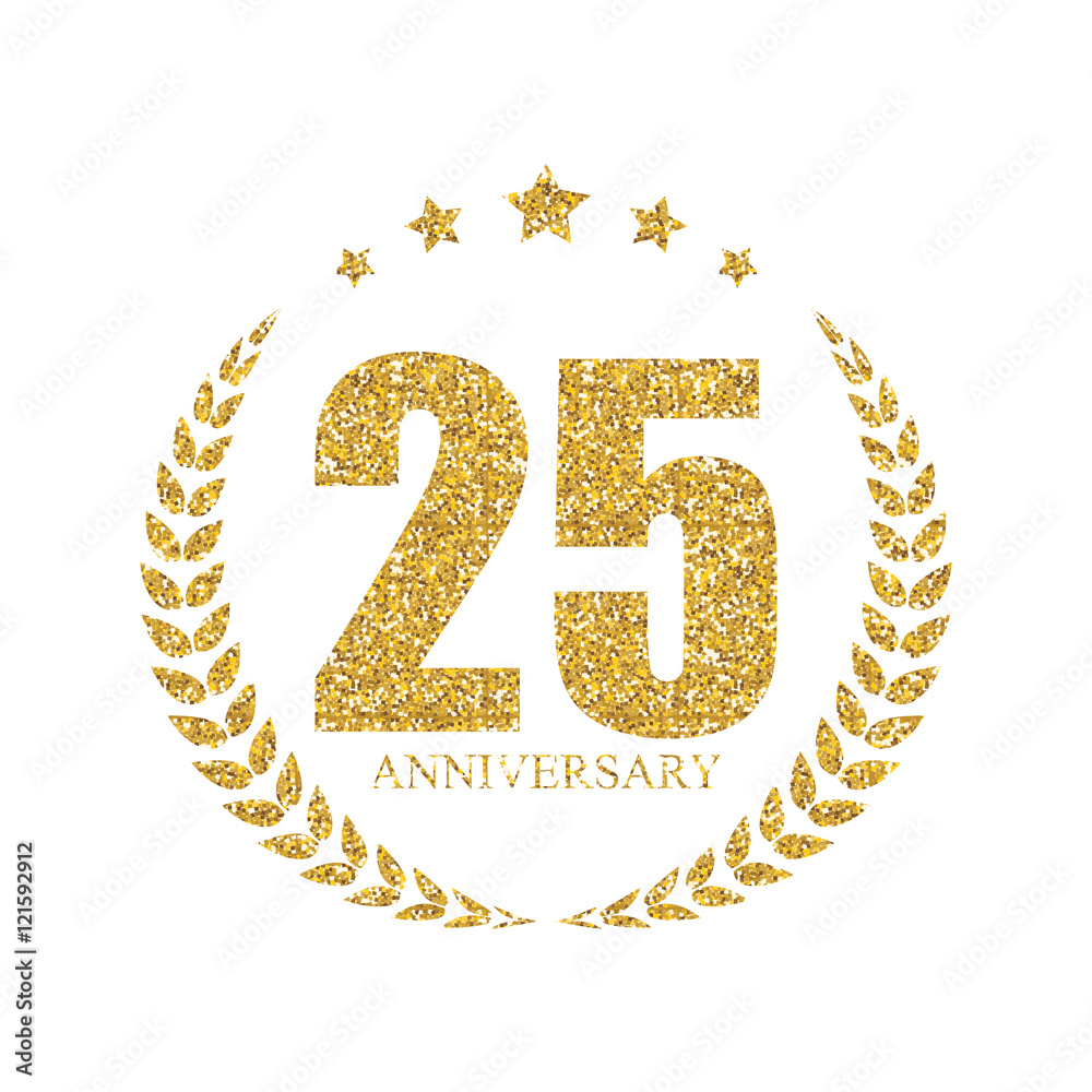 Template Logo 25 Years Anniversary Vector Illustration Template Logo 25 Years Anniversary Vector Illustration