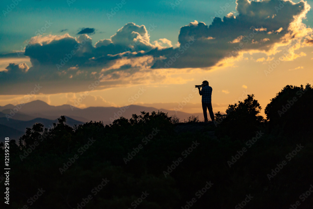 Photographer at Sunset