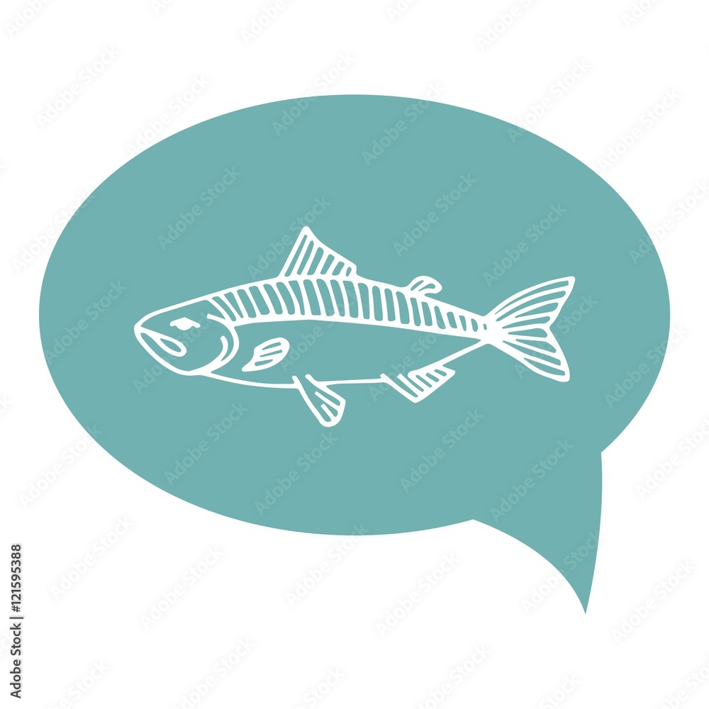 Obraz premium sea fish. vector icon