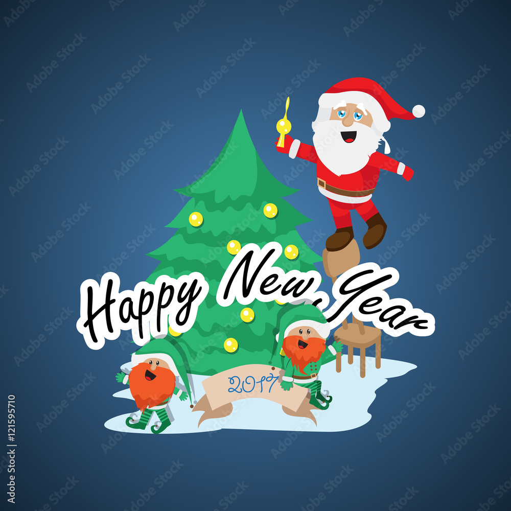 Santa Claus Greeting Card - Vector Illustration, Graphic Design. For Web, Websites, Print Material, Template Santa Claus Greeting Card - Vector Illustration, Graphic Design. For Web, Websites, Print Material, Template