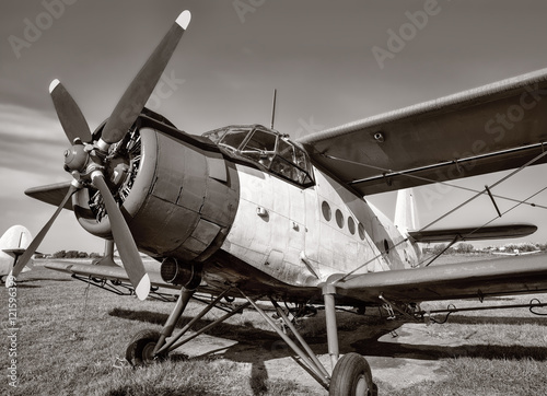 Photo vintage biplane