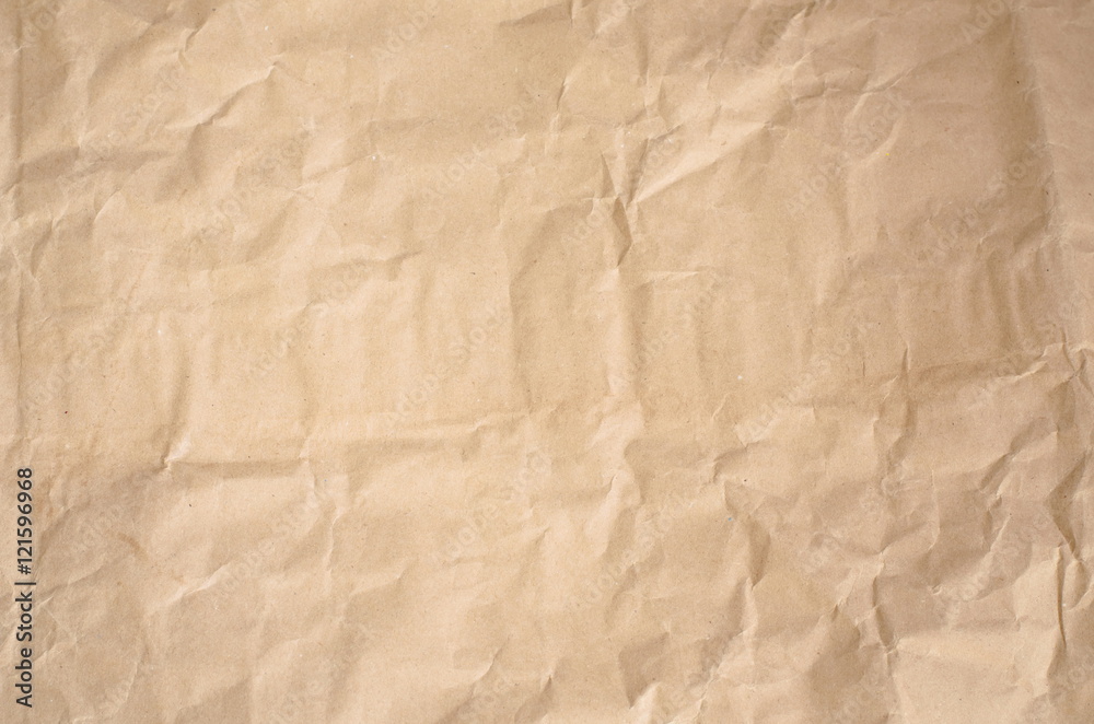 Fototapeta premium Background of abstract vintage crumpled packing paper texture