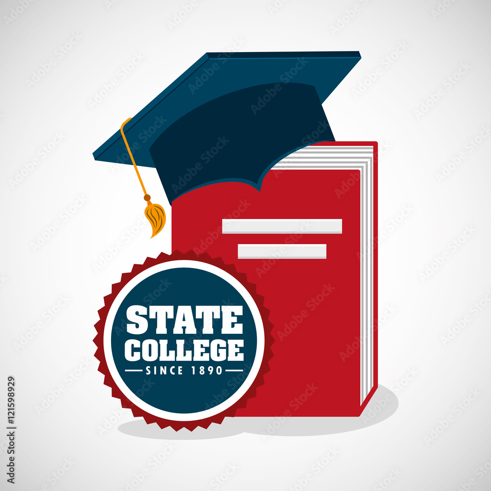 state college emblem education vector illustration design Stock Vector ...