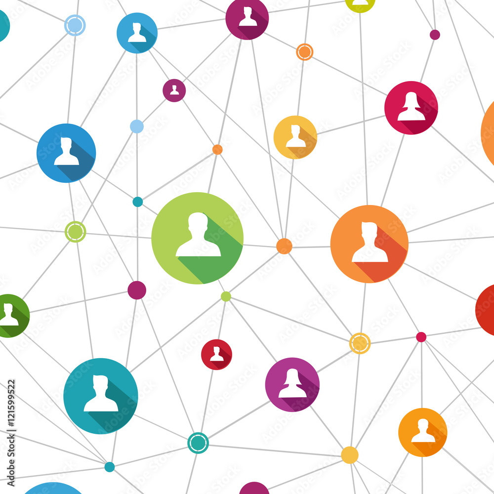 Réseau Social Illustration Réseau Social Illustration