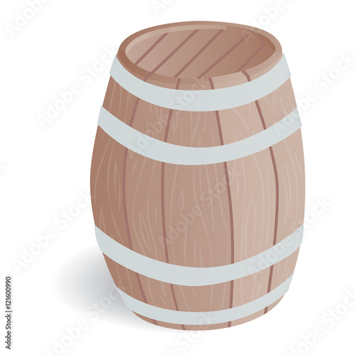 Wooden barrel vintage old style wooden barrels oak storage container.