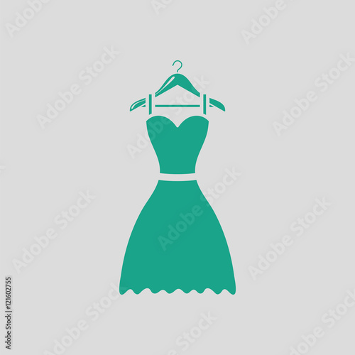 Elegant dress on shoulders icon