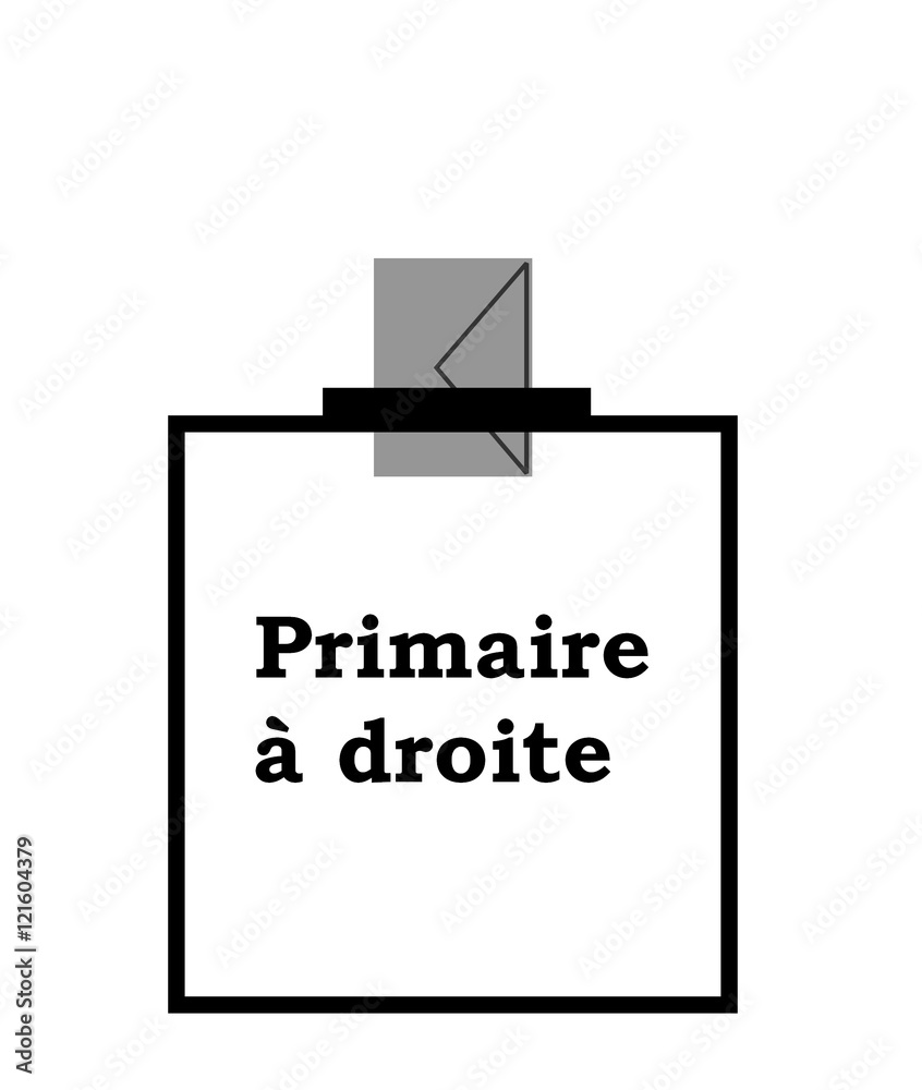 Urne de vote pour une élection primaire à droite Urne de vote pour une élection primaire à droite