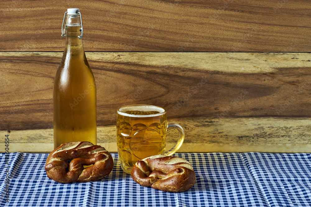 Beer and pretzels. Beer and pretzels.