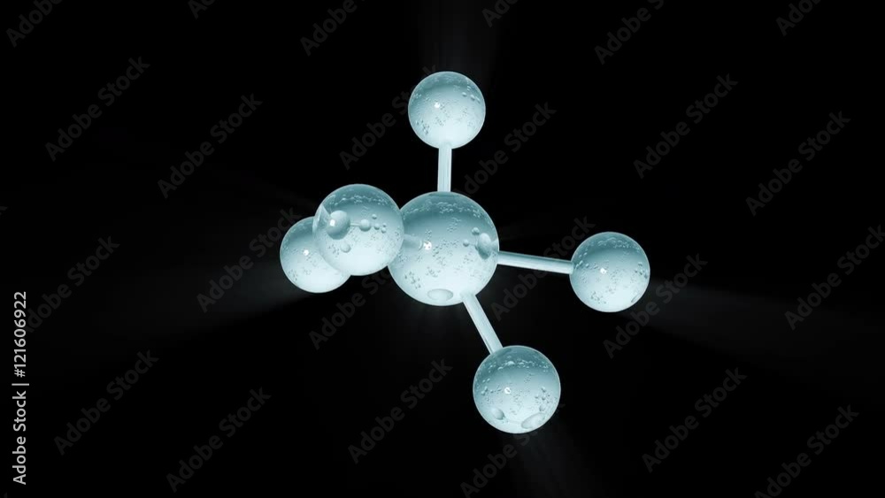 Abstract molecule background - 3D Animation