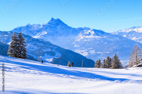 Winterlandschaft in der Schweiz.